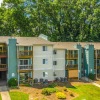 wide shot of apartment building and walkways at Manor Ridge Apartments